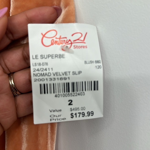 NWT‼️ Le Superbe Nomad Velvet Midi-Length Slip Dress - Picture 8 of 9